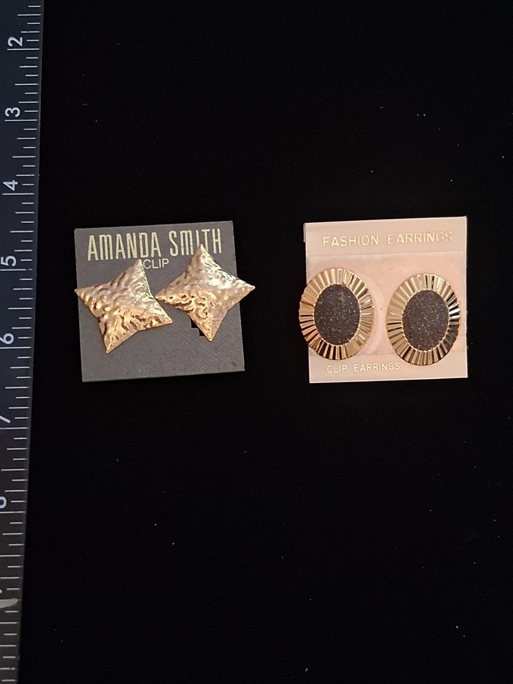 Amanda Smith Gold Textured Star Clip Earrings